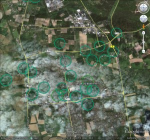 Geocaching 161m Abstand in Google Earth - - 1 -